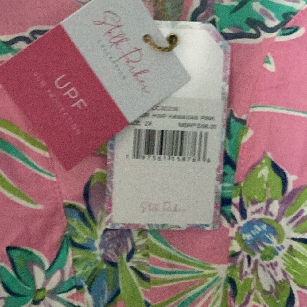 Tropical Pink and Green Mini Dress - Picture 4 of 5